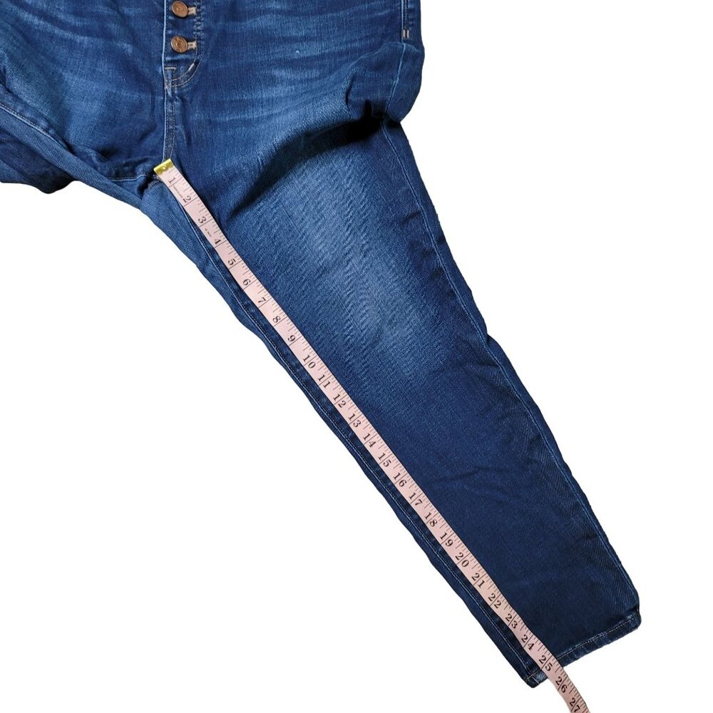 Madewell 9" mid-rise skinny button fly jeans size 34 Petite style AB046 - Picture 12 of 12
